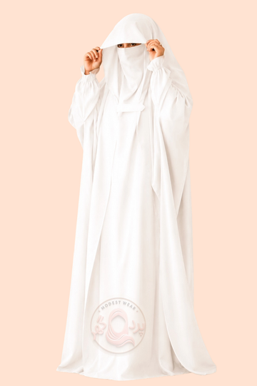Saudi Jilbab - White