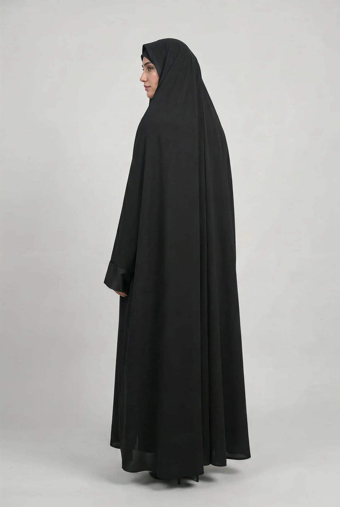 Irani / Iraqi Chadar with Sleeves & Buttons (Imported Nida Fabric)
