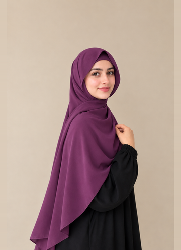 Instant Magnetic Hijab - Hijab + Cap + Magnets-Black