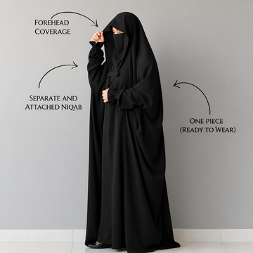 Saudi Jilbab Abaya - Black