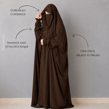 Saudi Jilbab Abaya - Brown