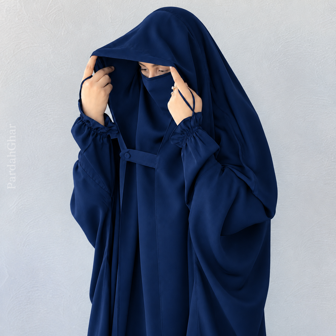 Saudi Jilbab Abaya - Navy Blue