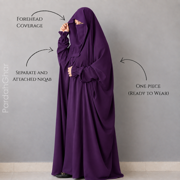 Saudi Jilbab Abaya - Purple