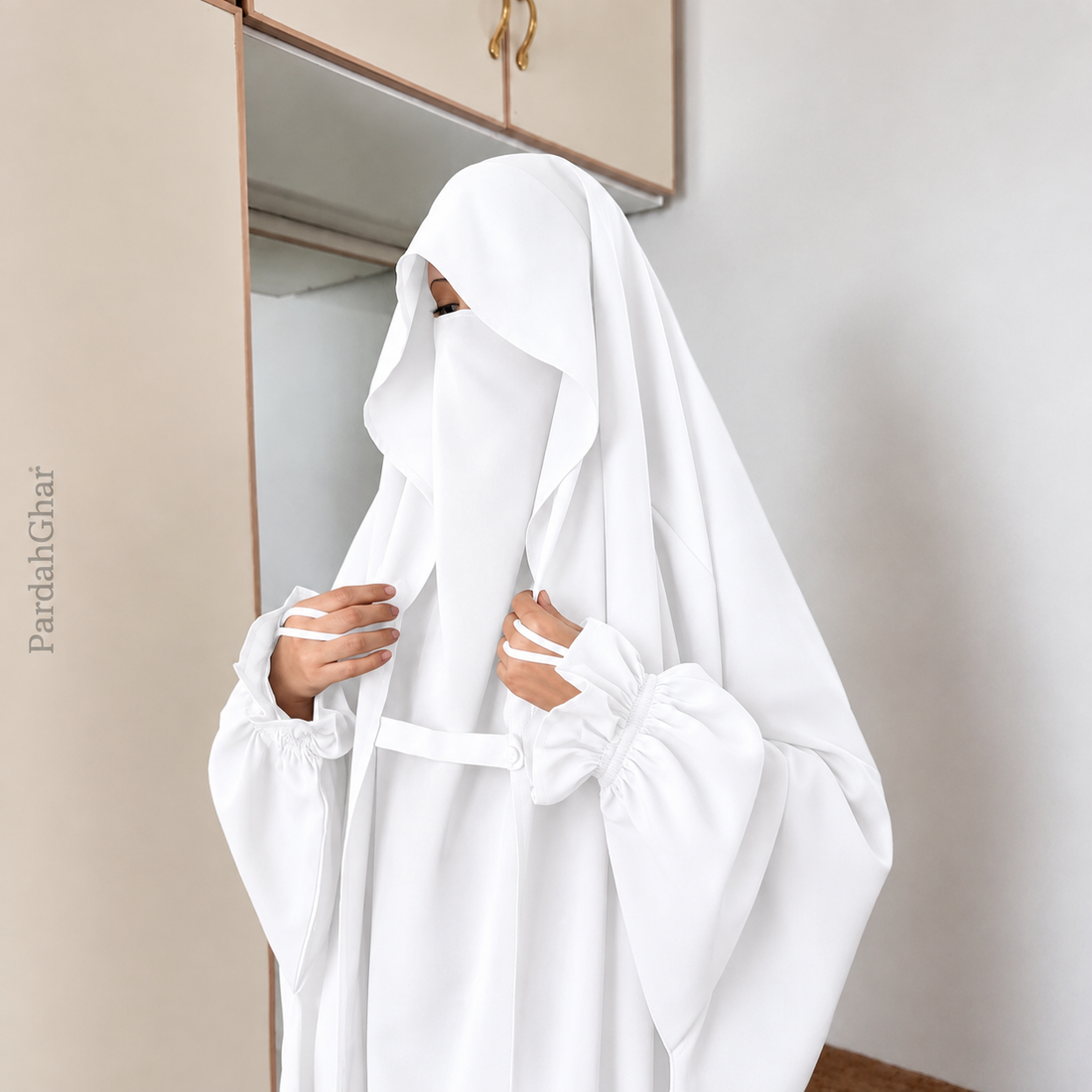 Saudi Jilbab Abaya - White